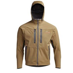 SITKA Jetstream Hooded Goretex Jacket in Dirt Tan Outdoor Hunting Gorpcore XL